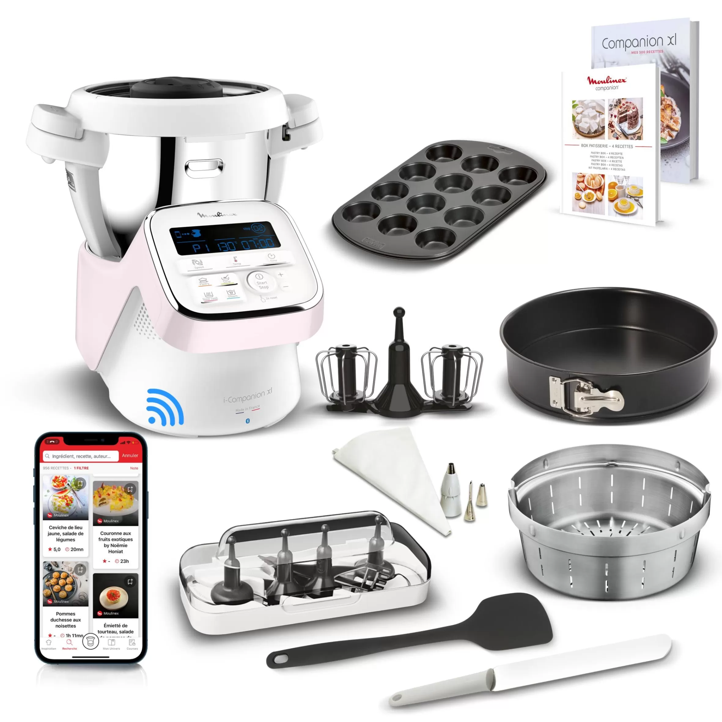 I Companion Xl, Robot Cuiseur Multifonction Connecte, Kit Patisserie-Moulinex Best