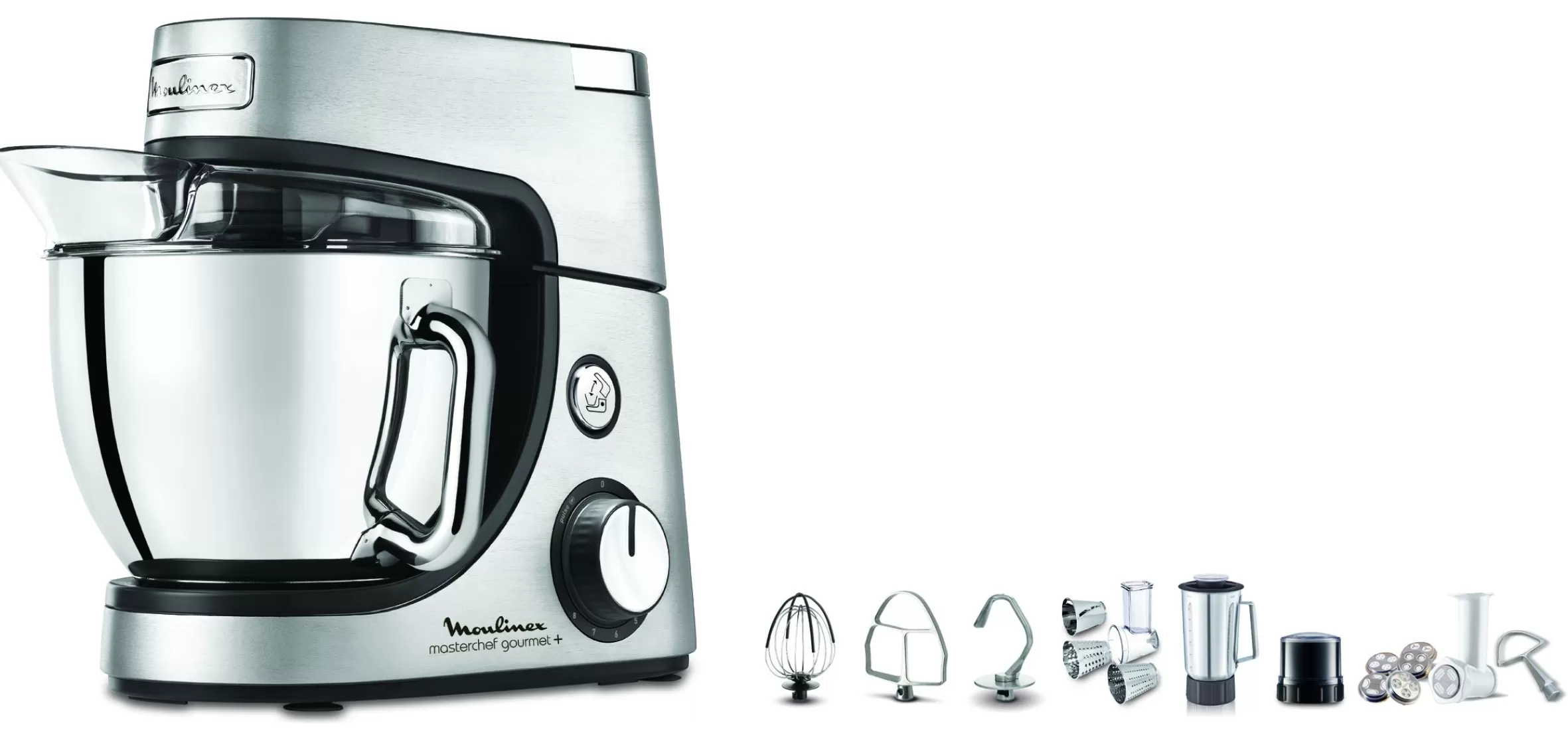 Masterchef Gourmet+, Robot Patissier, 1110W, 4,6L, Petrin, Batteur, Fouet-Moulinex Online